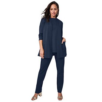 Jessica London Women's Plus Size 3 pc Ponte Pant Set