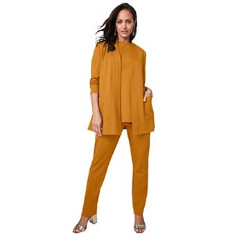 Jessica London Women's Plus Size 3 pc Ponte Pant Set
