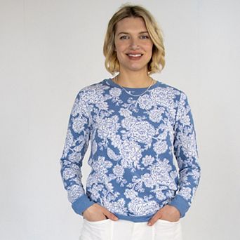 Billie Denim Floral Crewneck