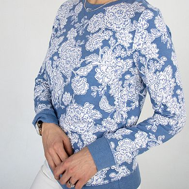 Billie Denim Floral Crewneck