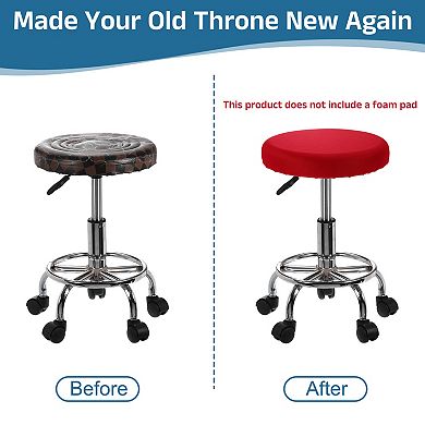 Stool Covers Round, Washable Dustproof Slipcover Seat Cushion 2 Pcs