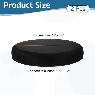 Stool Covers Round, Washable Dustproof Slipcover Seat Cushion 2 Pcs