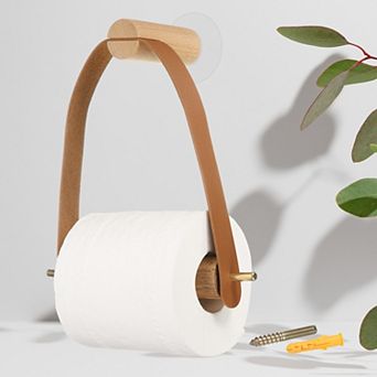 Toilet Paper Holder with Self-Adhesive Seamless Screw for Bathroom Washroom