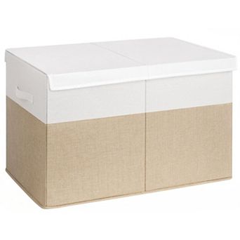 AKSZRI Collapsible Toy Box with Lid - Foldable Storage Organizer for Playroom, Living Room & Bedroom