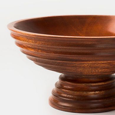 Aranya Mangowood Pedestal Fruit Bowls