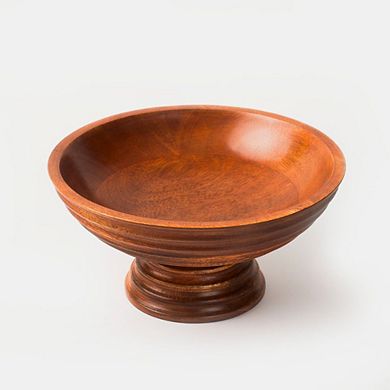 Aranya Mangowood Pedestal Fruit Bowls