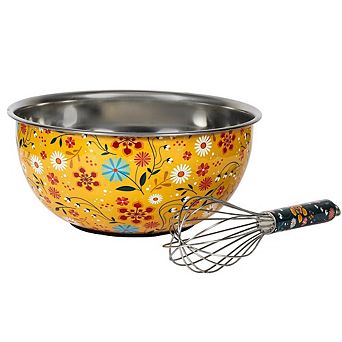 Sunburst Bloom Bowl and Whisk Set
