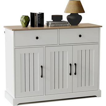 42.5 in Sideboard Buffet Cabinet with Storage, Wooden Kitchen Storage Cabinet with Adjustable