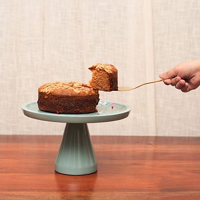 Aqua Flora Pedestal Cake Stand