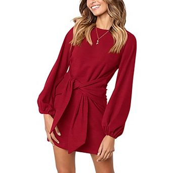 Fall Tie Waist Knit Dress for Cocktail or Weddings