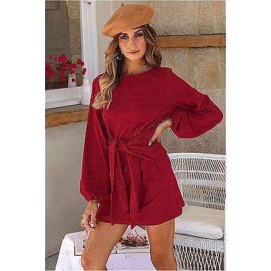 Fall Tie Waist Knit Dress for Cocktail or Weddings