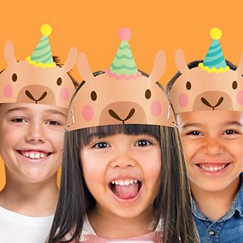 Big Dot of Happiness Capybara Paper Headband Crowns, Capy Birthday Theme for Kids, DIY Favors, 16 ct