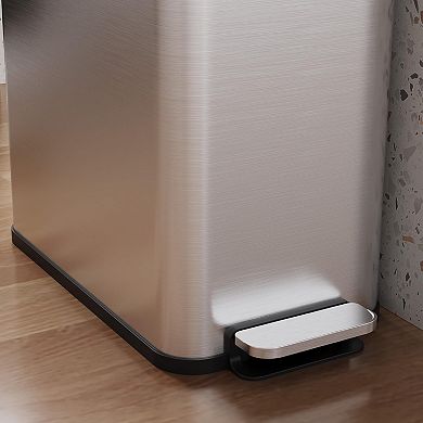 ANIXOL Dual Compartment Butterfly Lid Step Trash Can