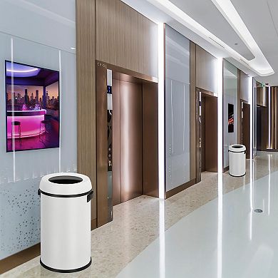 ANIXOL Commercial Stainless Steel Trash Can, Fingerprint-Proof, 17 Gallon