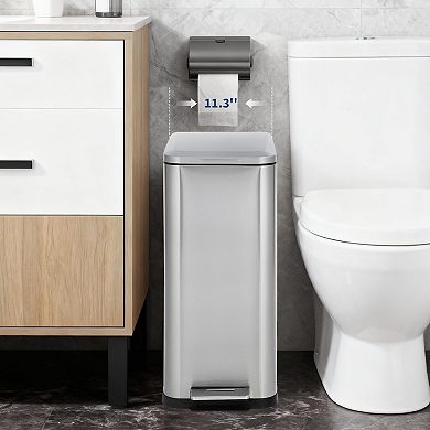 ANIXOL 50L Slim Stainless Steel Step Trash Can