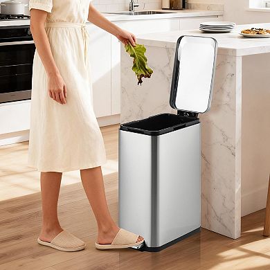 ANIXOL 50L Slim Stainless Steel Step Trash Can