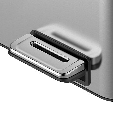 ANIXOL Dual Compartment Stainless Steel Step Trash Can with Soft-Close Lid