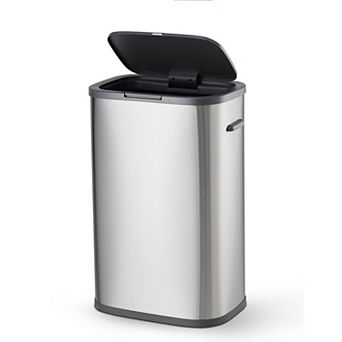 ANIXOL Stainless Steel Press Top Trash Can with Soft-Close Lid
