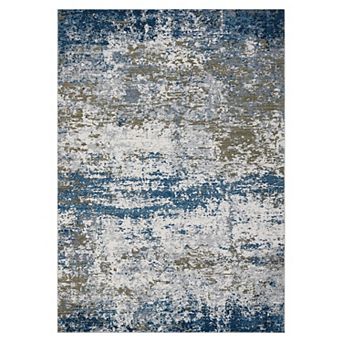 Abstract Area Rug Machine Washable Non Slip Stain Resistant Low Pile Mat for Living Room Bedroom