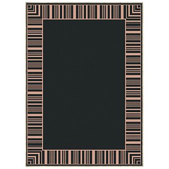 Contemporary Bordered Area Rug Machine Washable with Woven Texture Stain Resistant for Living Room