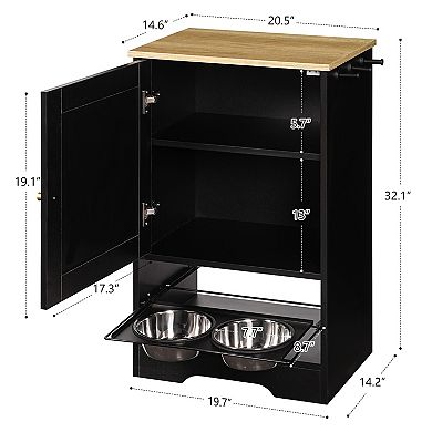 32" Storage Cabinets with Feeding Station Side Hooks