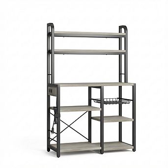 IDEALHOUSE 6 tier Kitchen Storage Organizer Rack with Power Outlet