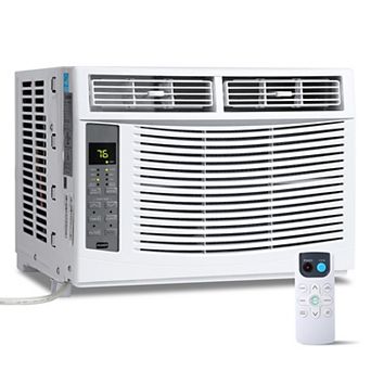 6000 BTU Window AC Unit 250 Sq Ft Remote 4 Modes Cooling Dry Fan Auto Low Noise without WIFI
