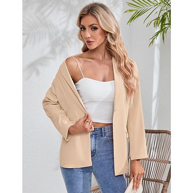 Womens Casual Blazers Open Front Long Sleeve Work Office Suit Jackets Blazer