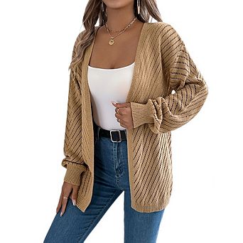 Women's Boho Lightweight Cardigans Long Sleeve Knit Crochet Coverups Spring Beach Clothes