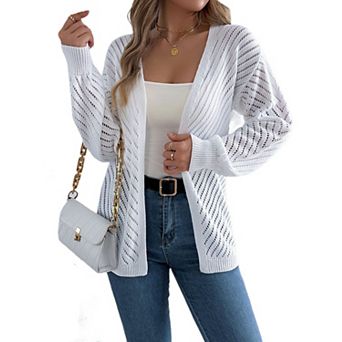 Women's Boho Lightweight Cardigans Long Sleeve Knit Crochet Coverups Spring Beach Clothes