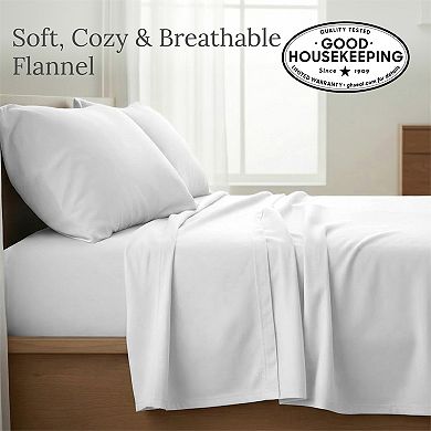 California Design Den 100% Cotton Thick, Triple-Brushed Flannel Sheet Set - Made In Portugal