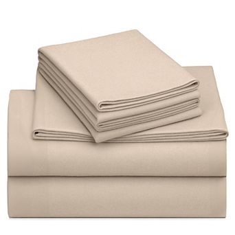 California Design Den 100% Cotton Thick, Triple-Brushed Flannel Sheet Set - Made In Portugal