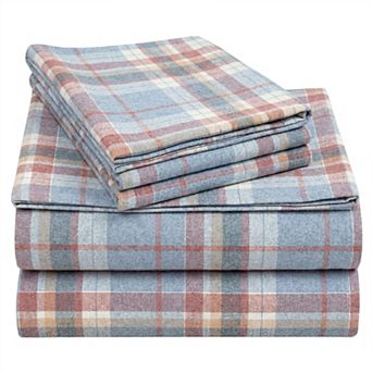 California Design Den 100% Cotton Thick, Triple-Brushed Flannel Sheet Set - Made In Portugal