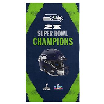 Seattle Seahawks Super Bowl LX Champs Coastal Beach Towel