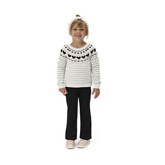 Girls 4-6x Little Lass Fairisle Sweater, Pants & Headband 3 pc Set