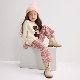Baby & Toddler Girl Little Lass Bear Sweater & Pants Set