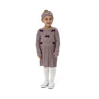 Baby & Toddler Girl Little Lass Sweater Dress Set with Headband