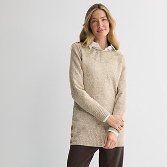 Petite Croft & Barrow® Bateau Tunic Sweater Top