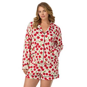 Plus Size Beauty Sleep Social Cozy 2 pc Long Sleeve Pajama Top & Pajama Shorts Set