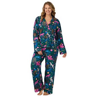 Plus Size Beauty Sleep Social 2 pc Cozy Long Sleeve Pajama Top & Pajama Pants Set