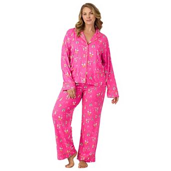 Plus Size Beauty Sleep Social 2 pc Cozy Long Sleeve Pajama Top & Pajama Pants Set