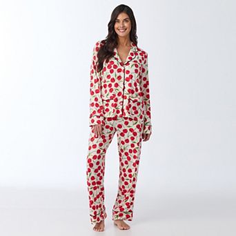 Women's Beauty Sleep Social 2 pc Cozy Long Sleeve Pajama Top & Pajama Pants Set