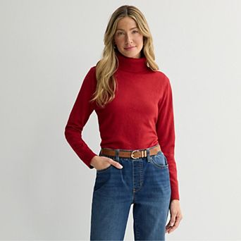 Women's Croft & Barrow® Turtleneck Pullover Sweater