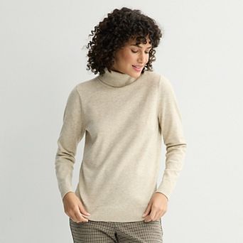 Women's Croft & Barrow® Turtleneck Pullover Sweater