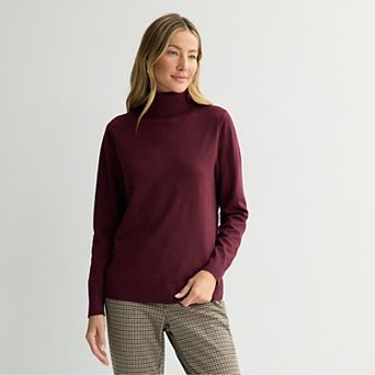 Women's Croft & Barrow® Turtleneck Pullover Sweater