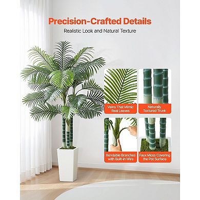 Faux Tropical Tree for Home or Office with PE Leaves and Flexible Branches - Green