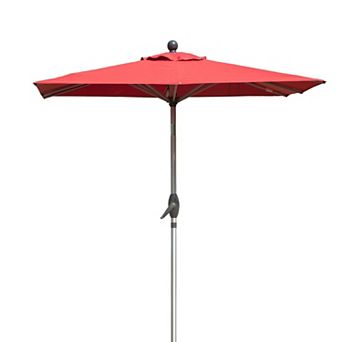 Rectangle Patio Umbrella with Crank Lift and Tilt Function, Base not included