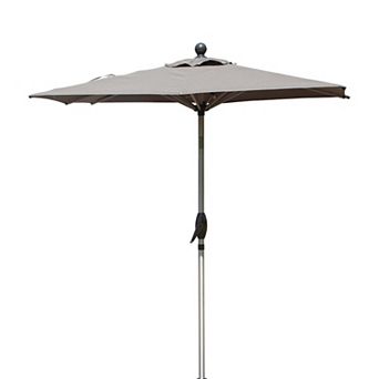 Rectangle Patio Umbrella with Crank Lift and Tilt Function, Base not included