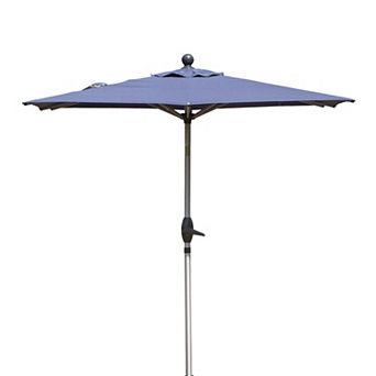 Rectangle Patio Umbrella with Crank Lift and Tilt Function, Base not included