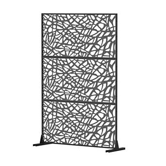 Freestanding Metal Mesh Privacy Screen, Indoor Outdoor Decorative Room Divider